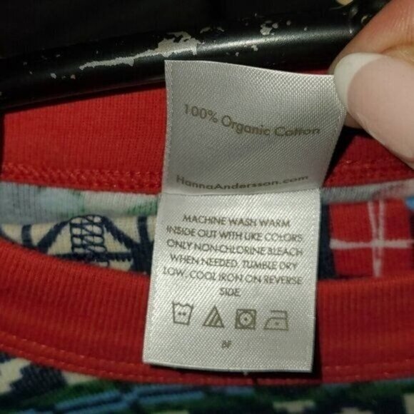 Hanna Andersson Holiday Images Multi-colored Unisex Sz 8 2-piece Pajama Set - Picture 5 of 9